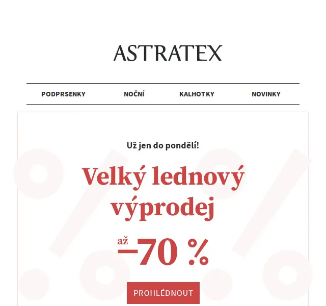 Astratex.cz: Slevy až 70 % na prádlo – červen 2026 | Nuslet.cz