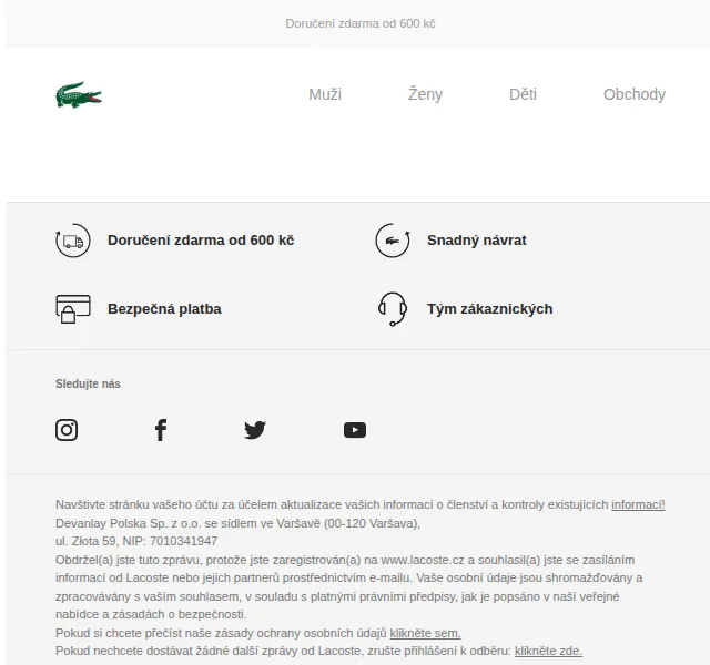 LACOSTE: Spodní prádlo Overcool – červen 2026 | Nuslet.cz