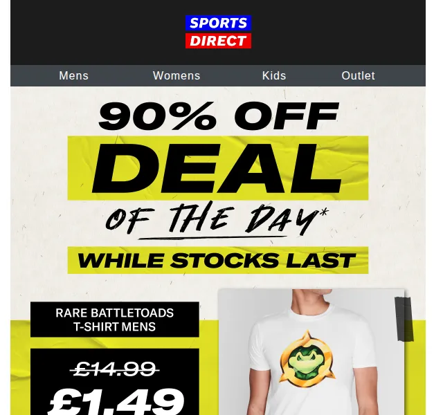 Sportsdirect.com: Tričko Battletoads za 90% slevu – červen 2026 | Nuslet.cz