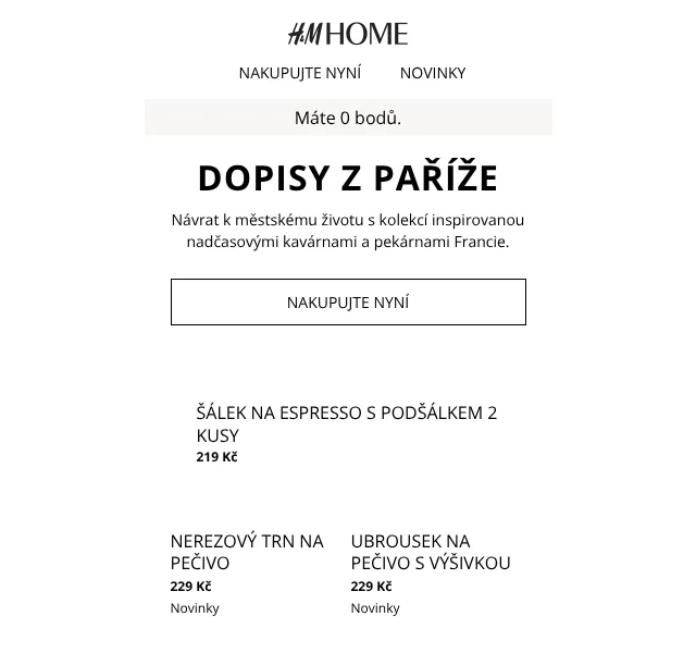 H&M Fashion: Parížský styl – kávové šálky, košíky | Červenec 2026 | Nuslet.cz