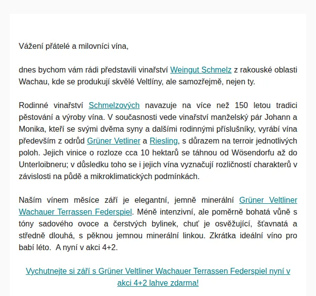 Premier Wines & Spirits | Michaela Krchová: Grüner Veltliner 4+2 – září 2022 | Nuslet.cz
