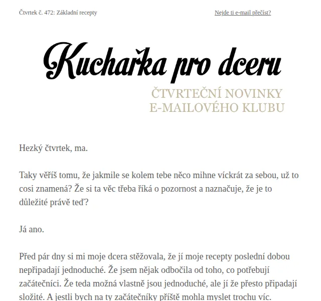 Florentýna - Kuchařka pro dceru: Základní recepty pro začátečníky – červen 2026 | Nuslet.cz