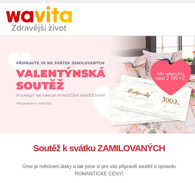 Wavita: Soutěž o poukazy 3 000 Kč v Matějovský – únor 2022 | Nuslet.cz
