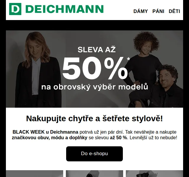 DEICHMANN: Black Week sleva až 50 % – červen 2026 | Nuslet.cz