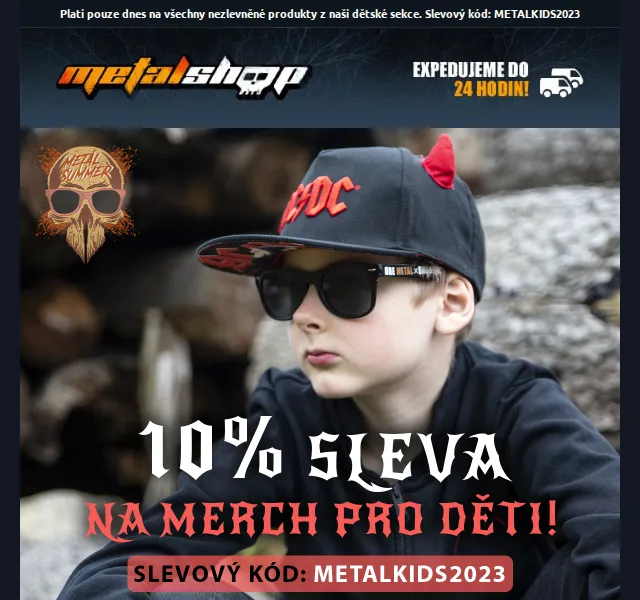 METALSHOP: 10% sleva na merch pro děti – červen 2026 | Nuslet.cz