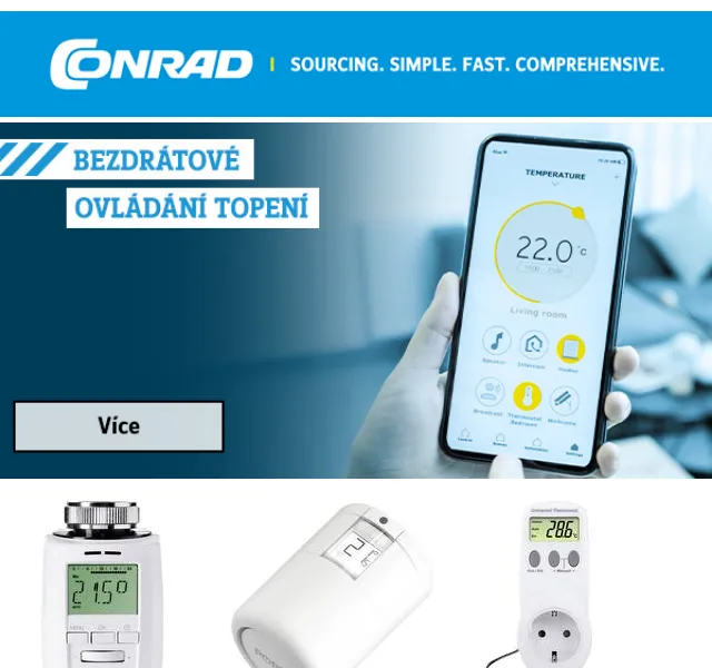 Conrad Electronic: Topná sezóna a termostatické hlavice – červen 2026 | Nuslet.cz
