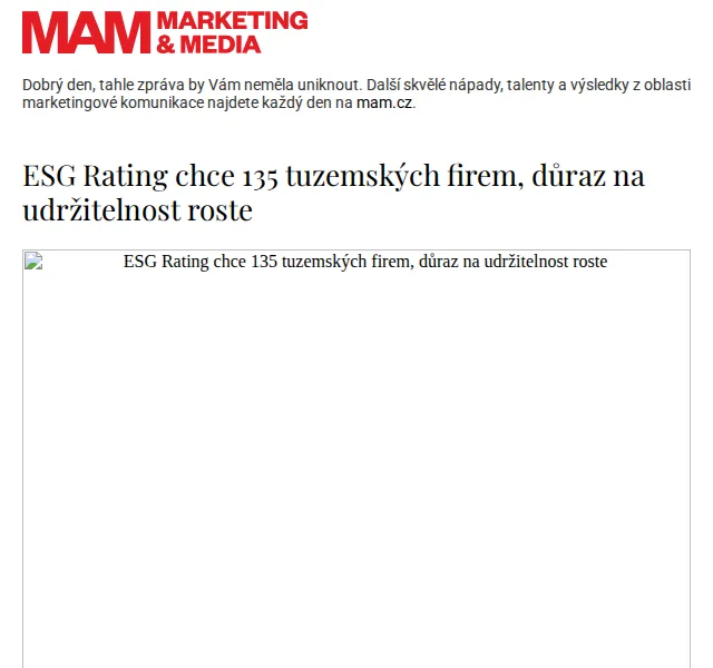 Marketing & Media: ESG Rating 135 firem – červenec 2026 | Nuslet.cz