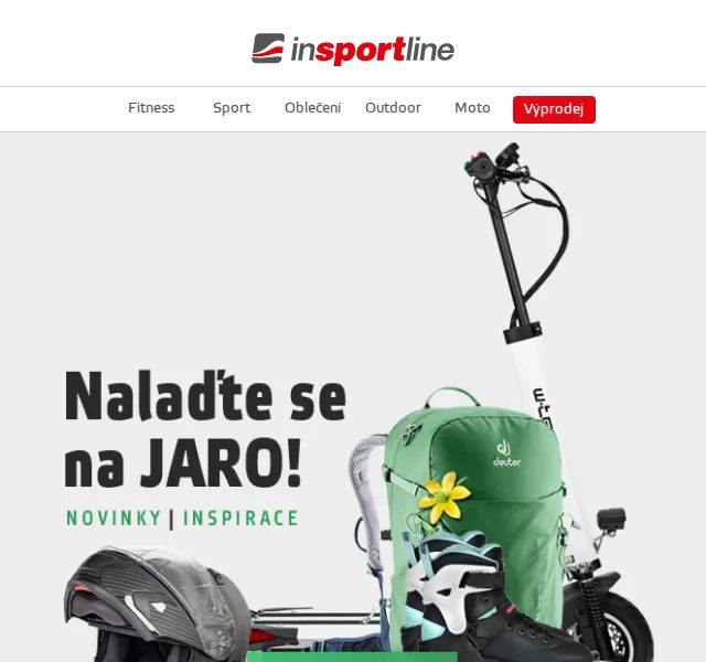 inSPORTline: Jarní akce e-kola, koloběžky a outdoor se slevou až -47 % – červen 2026 | Nuslet.cz