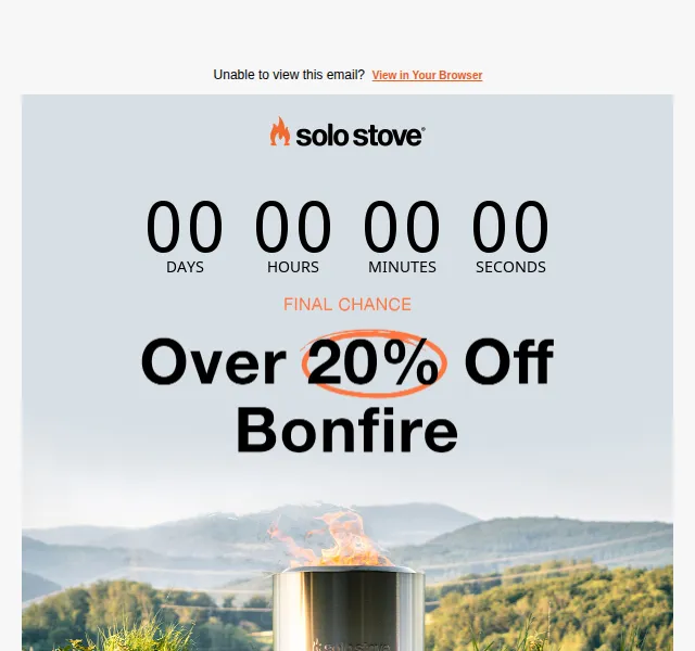 Solo Stove EU: sleva 20 % na Bonfire – červen 2026 | Nuslet.cz