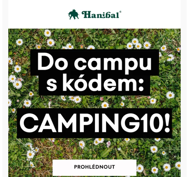 Hanibal: vybavení do kempu se slevou 10 % – červen 2026 | Nuslet.cz