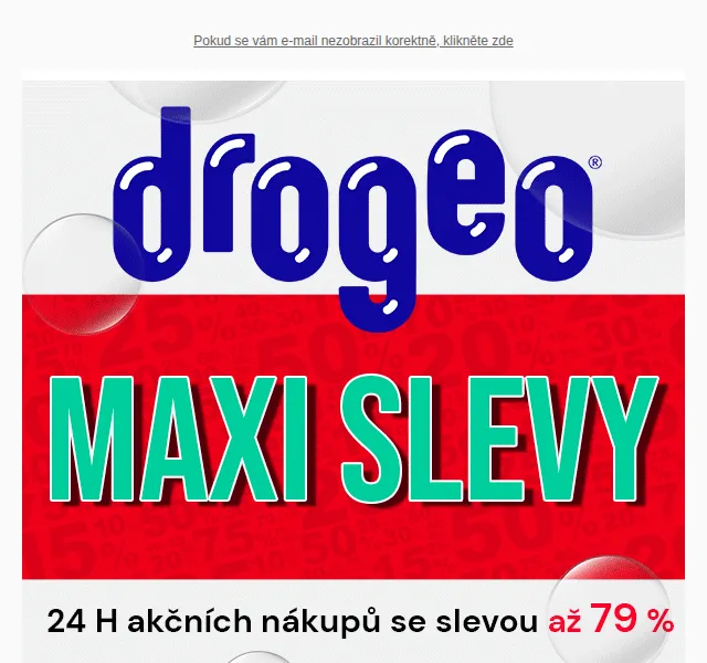Drogeo: MAXI VÝPRODEJ s až 79% slevami – červen 2026 | Nuslet.cz