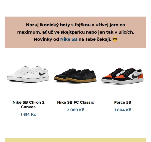 SNOWBOARD ZEZULA: Nike SB, Vans, New Balance a Etnies – červen 2026 | Nuslet.cz