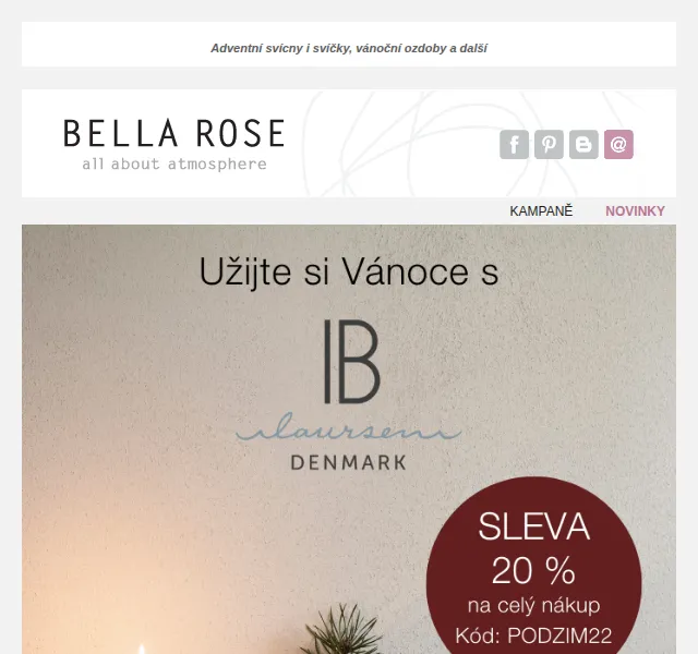 Bella Rose: 20% sleva na dekorace Ib Laursen – červen 2026 | Nuslet.cz