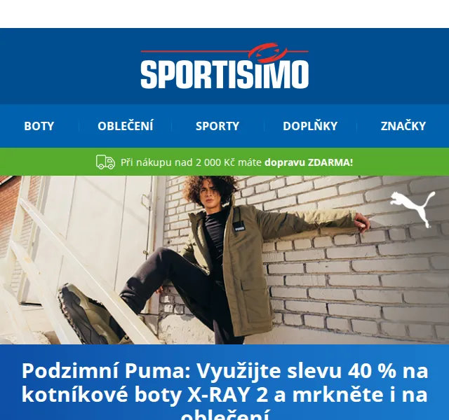 Sportisimo.cz: -40 % na boty Puma X-RAY 2 – říjen 2021 | Nuslet.cz