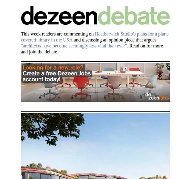 Dezeen Daily: Diskuse o architektuře a designu – červen 2026 | Nuslet.cz