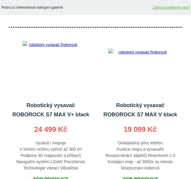 Patro.cz: Robotické vysavače Roborock – červen 2026 | Nuslet.cz