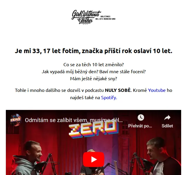 Girls Without Clothes: Podcast s majitelem GWC – červen 2026 | Nuslet.cz