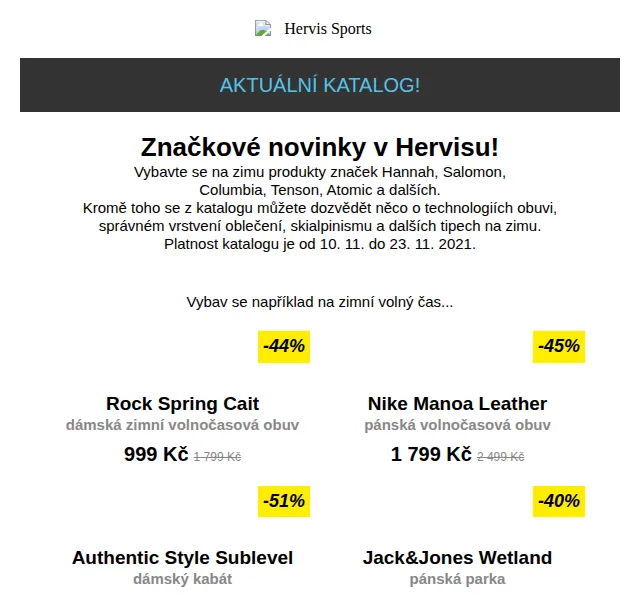 Hervis: Zimní novinky Hannah, Salomon, Columbia – listopad 2021 | Nuslet.cz