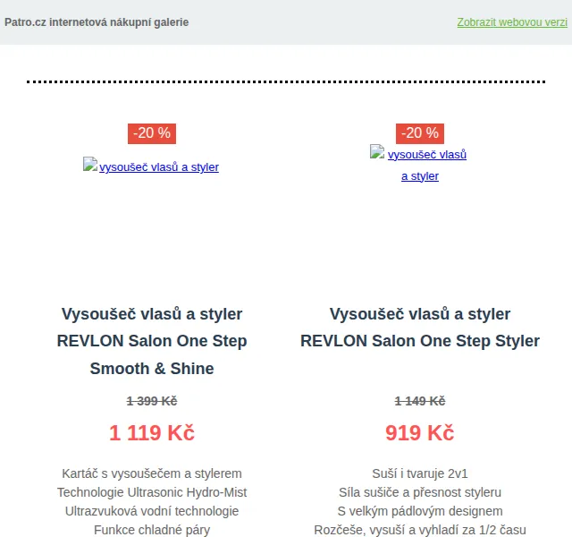 Patro.cz: Revlon vysoušeče vlasů a Lamax reproduktory – červen 2026 | Nuslet.cz