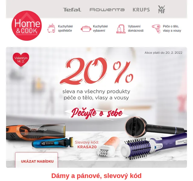 Home & Cook: 20% sleva na Rowenta – červen 2026 | Nuslet.cz
