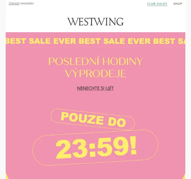 Westwing: BEST SALE EVER – červen 2026 | Nuslet.cz
