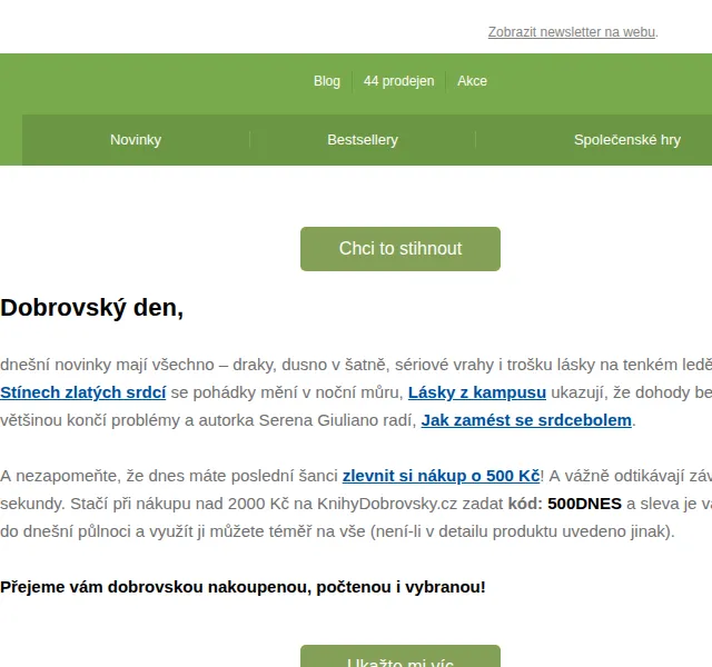 KnihyDobrovsky.cz: Sleva 500 Kč na knihy – červen 2026 | Nuslet.cz