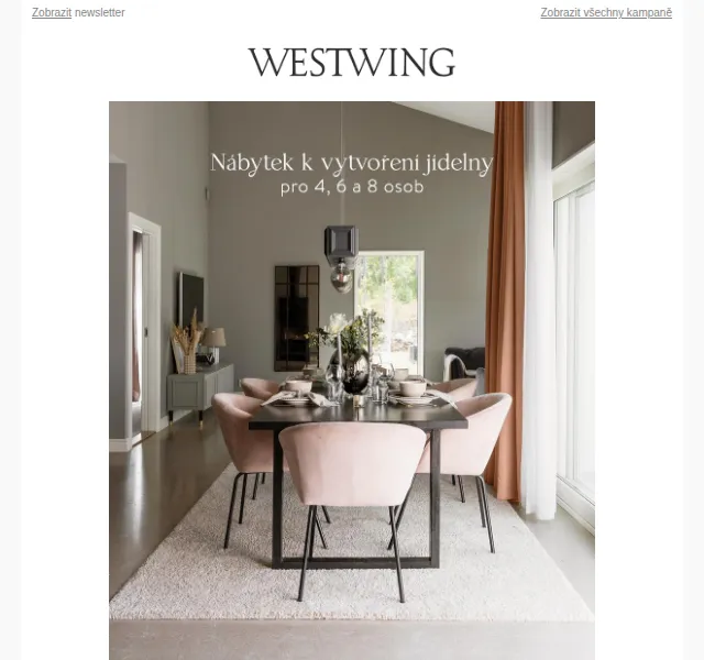 Westwing: Rodinná jídelna pro 4 až 8 osob – červen 2026 | Nuslet.cz
