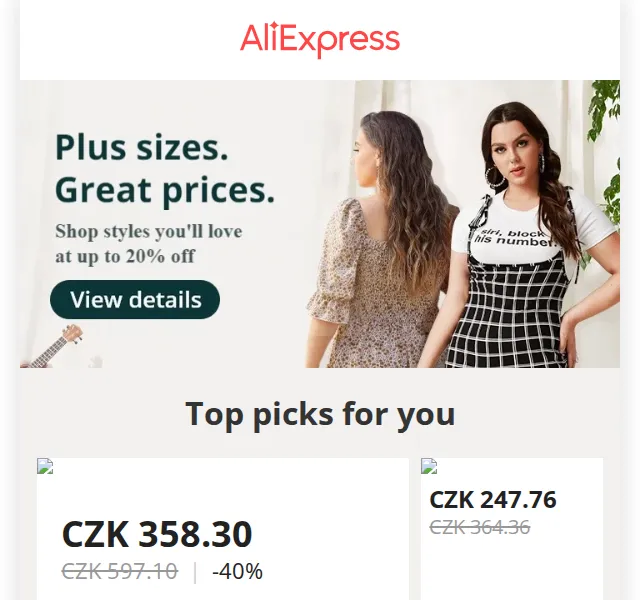 AliExpress: Sleva až 20 % na plus size – červen 2026 | Nuslet.cz