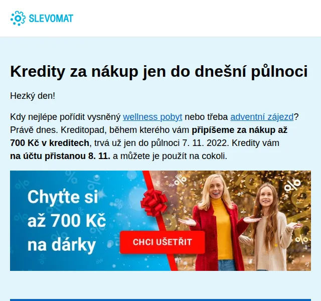 Slevomat: kredity až 700 Kč za nákup – listopad 2022 | Nuslet.cz