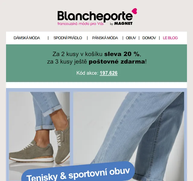 Blancheporte: Jarní kolekce tenisek a espadrilek – červen 2026 | Nuslet.cz