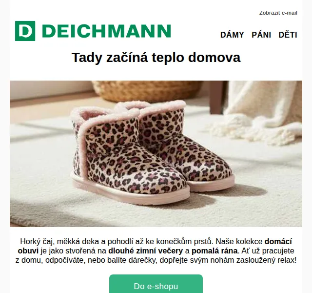 Deichmann: papuče a domácí obuv do 50 % – duben 2026