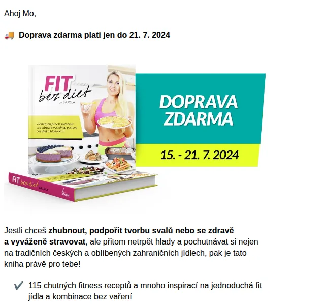 BAJOLA ✌ Fit bez diet: kniha receptů s dopravou zdarma – červenec 2024 | Nuslet.cz