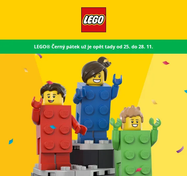 LEGO®: Černý pádek 25.–28. 11. – VIP dárky a dvojnásobné body – červen 2026 | Nuslet.cz