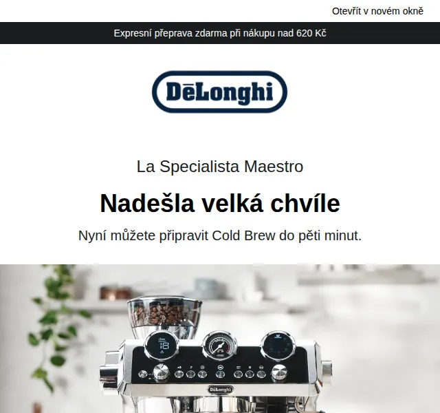 De'Longhi: La Specialista Maestro a Cold Brew do 5 minut – červen 2026 | Nuslet.cz