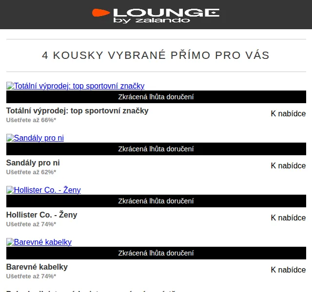 Lounge by Zalando: Hollister, NA-KD, AIGNER – slevy až 75% – červen 2026 | Nuslet.cz