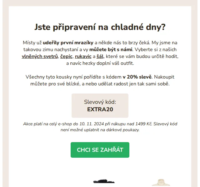 Ovečkárna: Vlněné svetry a čepice – 20% sleva – listopad 2026 | Nuslet.cz
