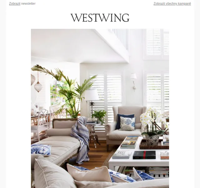 Westwing: Masculine Hamptons a další kampaně – červen 2026 | Nuslet.cz