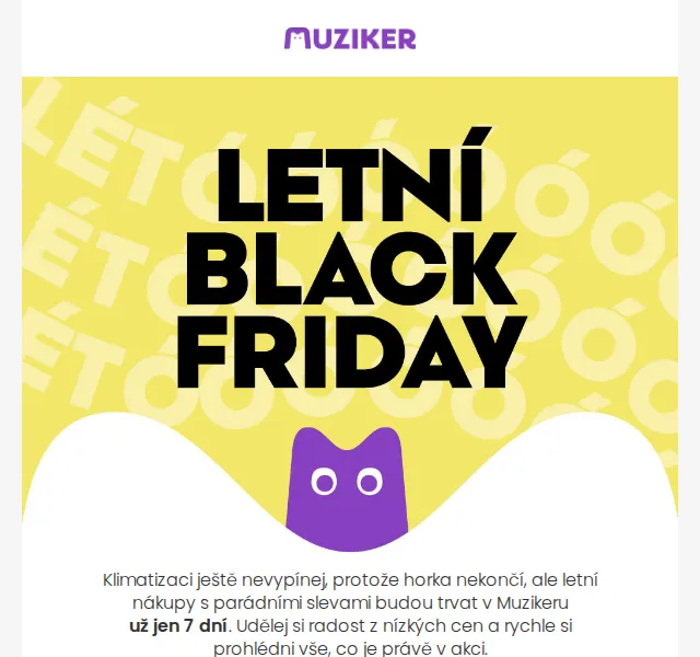 Muziker: Letní Black Friday slevy končí za 7 dní – červen 2026 | Nuslet.cz