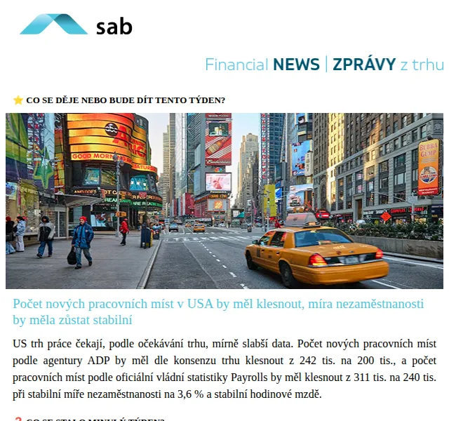 Sab: Finanční zpravodajství ČNB – duben 2026 | Nuslet.cz