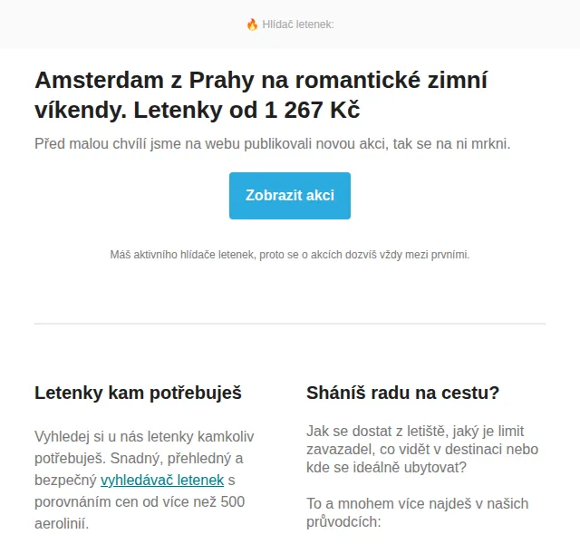 Cestujlevne.com: letenky do Amsterdamu od 1 267 Kč – červen 2026 | Nuslet.cz