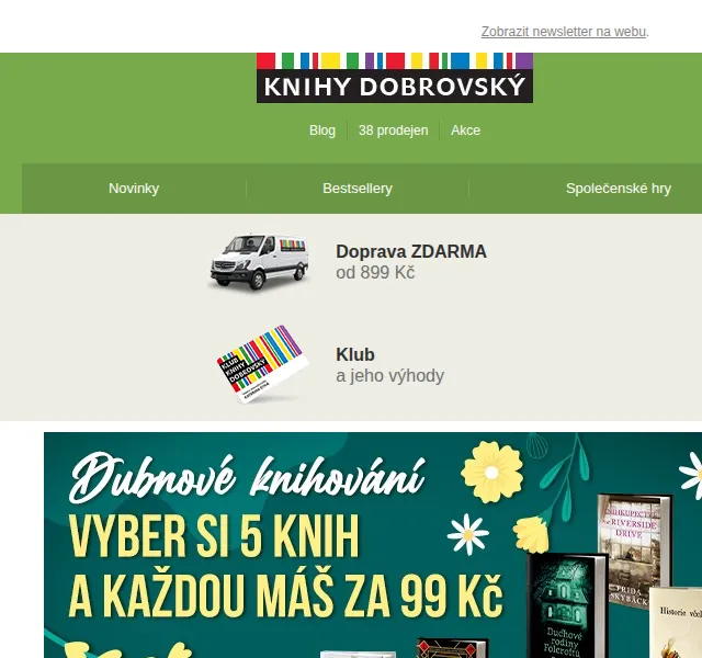 KnihyDobrovsky.cz: 5 knih za 99 Kč, puzzle -40 % – červen 2026 | Nuslet.cz