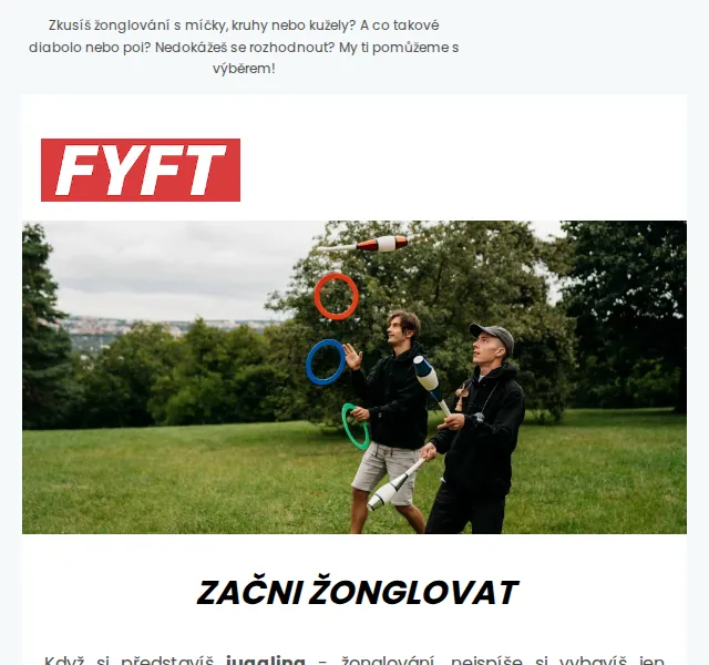 Zuzka | FYFT.cz: Žonglování pro začátečníky – červen 2026 | Nuslet.cz