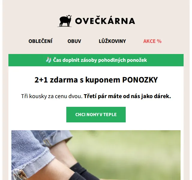 Ovečkárna: ponožky 2+1 zdarma – květen 2026 | Nuslet.cz