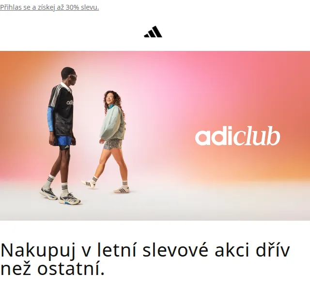 Adidas: sleva až 30 % – červen 2026 | Nuslet.cz