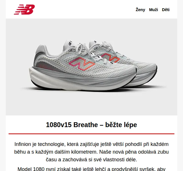 New Balance 1080v15 Breathe – březen 2026 | Nuslet.cz