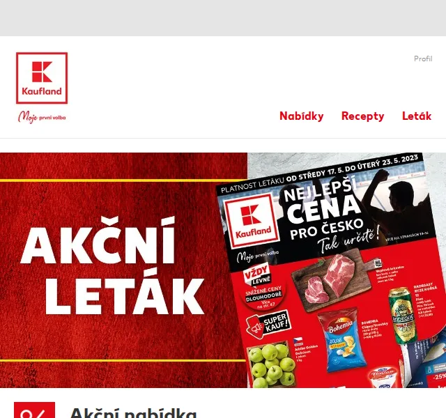 Kaufland: Jablka Goldendelicious 16,90 Kč – červen 2026 | Nuslet.cz