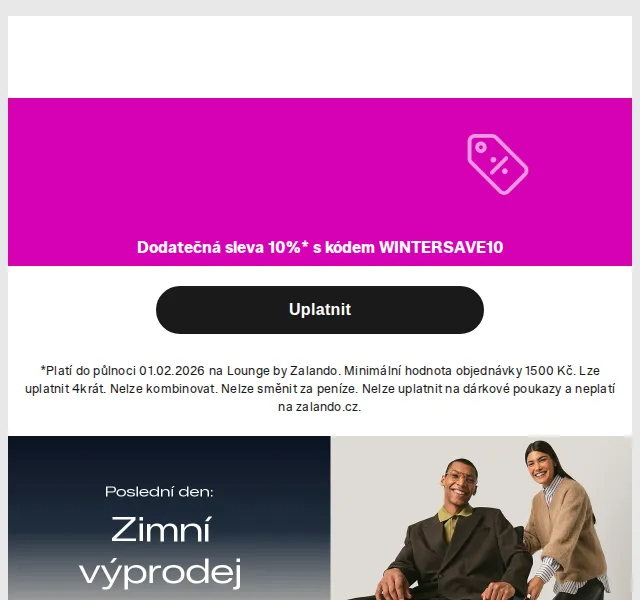 Lounge by Zalando: sleva až 75 % + 10 % extra – únor 2026