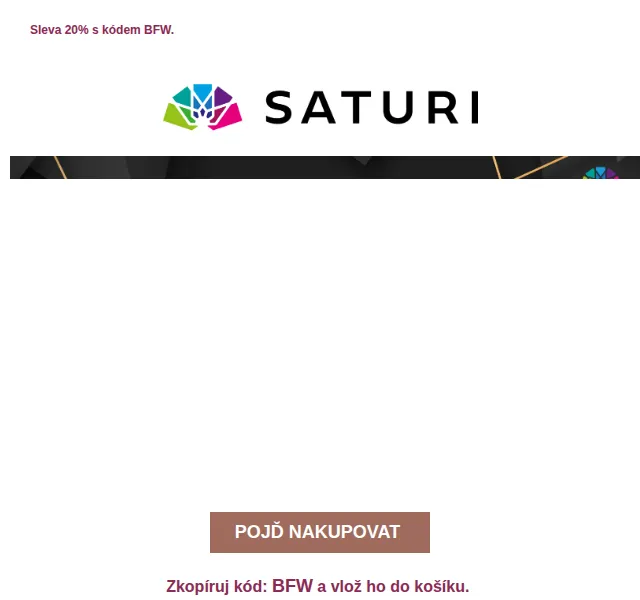 Saturi: sleva 20 % na vše – červen 2026 | Nuslet.cz