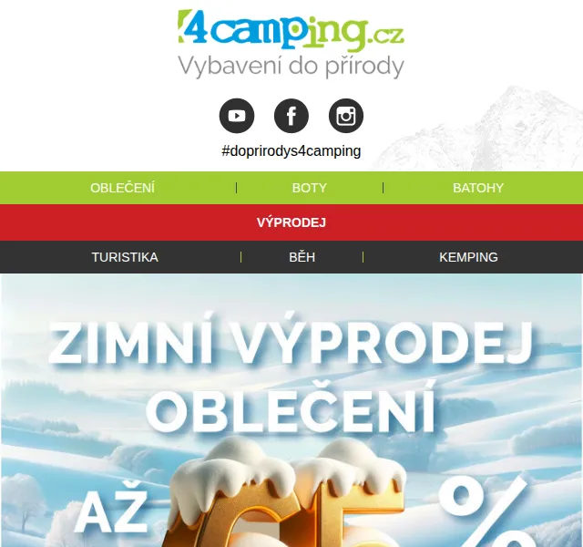 4camping.cz: Zimní výprodej oblečení se slevou až 65 % – červen 2026 | Nuslet.cz