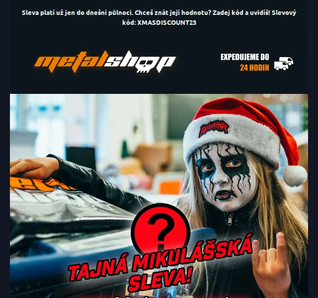 METALSHOP: Tajná mikulášská sleva – prosinec 2026 | Nuslet.cz